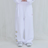 [FANCY X DUSTY] DEVIL & ANGEL PRINTED SWEATPANTS (WHITE) F25NM1004