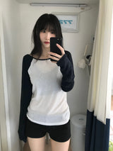 ラグランオフショルダーTシャツ(3 colors)