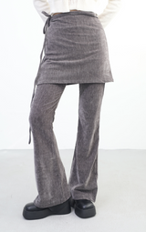 Neck Wrap Skirt Pants Set