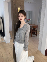 Sunday Pendant Layered Round Knit Cardigan (6color)