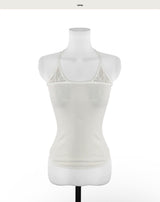 titi halter lace layer sleeveless top