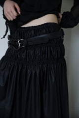 Leather ring wide belt