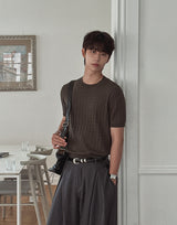 Roel Cable Round Short Sleeve Knit