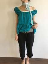 Over-banded Capri Pants (3color)