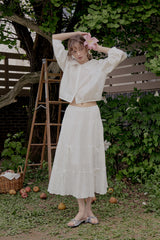 Carrot ribbon skirt_ivory