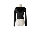 Handy Snap See-through Wrap Hood Knit