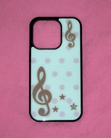 [made] Dot treble clef light mint phone case(glass bumper)
