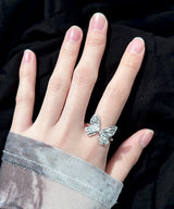 silver butterfly ring