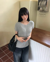 Pue Mohair Cap-Sleeve Knit