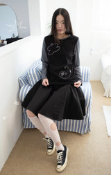 ニードルワークロングスリーブT (BLACK)