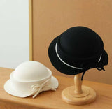 Wool Ribbon Bonnet Hat