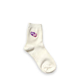 Double Heart Socks Ivory