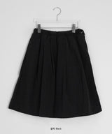 Hitch Flare Nylon Banding Midi Skirt