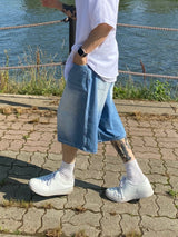 サンドデニムハーフパンツ