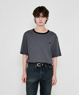 フローボーダーTシャツ ブラック