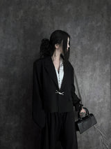 bold buckle cropped jacket (unisex)