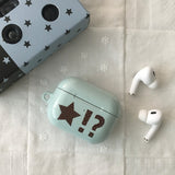 Star Dangdang Dot Mint Sky Blue Glossy AirPods Case