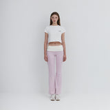 【MADE】 Roll-Up Flare Pants_Pink