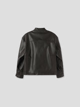 オニック クロップ レザー ジャケット