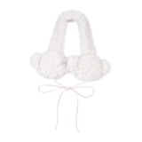 13DE MARZO Bear Fuzzy Ear Warmer White