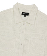 RAW CUT KNIT HALF SHIRT