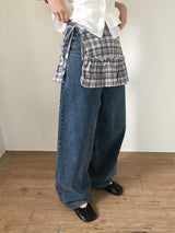 Plaid Layered Wrap Skirt (2color)