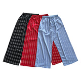 Sunday Home Stripe Lounge Button Wide Pants