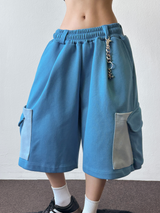 Similar Color Block Keyring Cargo Bermuda 3 Color 
