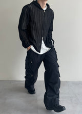 nylon suit pocket pants(2colors)