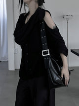 two-eyelet square shoulder bag