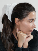 Spangle Knit Scrunchie_Large_White