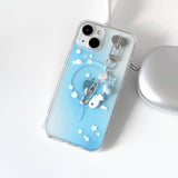 Blue Summer Fish Star Magsafe Phone Grip + Card Pocket Case Key Charms SET