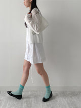 Colored Ribbed See-through Socks