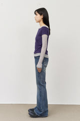 (W) Mu Lowrise Bootscut Denim