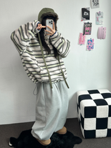 スウェットバルーンバックポイントロングパンツ🤎🖤🩶3COLOR