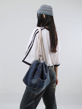 (UNISEX) Denim Rope String Gymsack