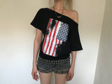 アメリカンフラぐオフショルダーT