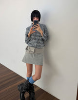 ルパンチェックスリムシャツ