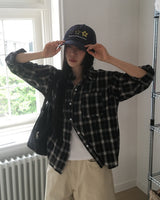 Telling Oversized Pocket Check Shirt