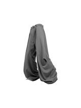 RELABEL (‘LABEL’) Acetate Tencel Wool Straight-Leg Relaxed-Fit Casual Trousers with Diagonal Pleats at the Knees