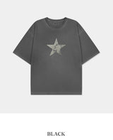 Vintage Star Pigment Short-Sleeved T-shirt