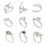 [Silver] オープンリング (Choose One of 11 types) (Random Gift Additional)