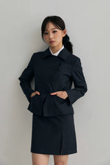 ODE ASYMMETRIC JACKET / CHARCOAL