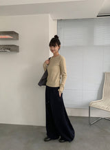 26SS★ [BAONHAUS] ベニールラウンドリブ長袖Tシャツ