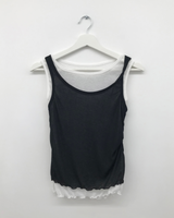 Node frill layered sleeveless top (4color)