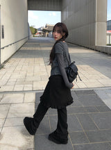 レオンフリルミディバンディングスカート