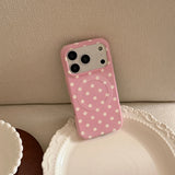 Pink Polka Dot Star Magnetic Stand Case