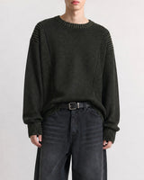 (UNISEX) Two-Tone Round Knit