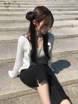 Kable Slim Button Round Cardigan