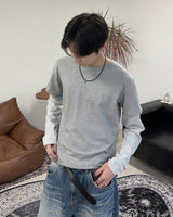ハスボーダーレイヤードTシャツ